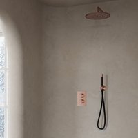 Saniclear Copper Pro inbouw regendouche met wandarm en 20cm hoofddouche geborsteld koper zwart