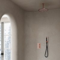 Saniclear Copper Pro inbouw regendouche met plafondarm en 20cm hoofddouche