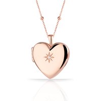 925 Sterling Silver Gold Plated Rose Gold Pendant Necklace with Zircon Heart Locket Trendy Engagement Wedding Jewelry