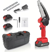 Mini Electric Chainsaw 6-Inch DIY Cordless Portable Handheld Chain Saw for Wood Cutting Tree Trimming