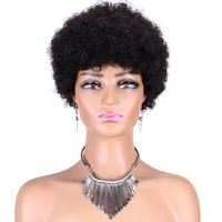 Wholesale Afro Curly Short for Cut Brazilian Hair Wigs for Black Women 100% Virgin Human Hair Small Cap Size