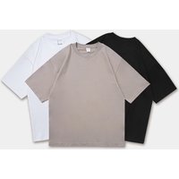 Blank 240gsm 100% Cotton Street Wear Tshirt Oversized Drop Shoulder High Quality Heavy Weight T Shirts for Men