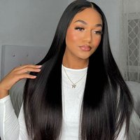 210% density Transparent Lace Wigs Straight 100% Human Hair 4x4 Lace Closure Wig PrePlucked Human Hair Wigs For Black Women