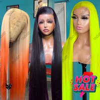 Natural Pre-Plucked HD Frontal Wig Raw Vietnamese Hair Glueless Wigs Ombre 613 Human Hair Lace Front Indian Cuticle Aligned Hair