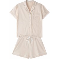 FUNG 6056 Designer LOGO Valentines 100% Cotton Sleepwear Short Sleeve 2 Pieces Women Pajamas Set