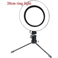 Ring Light 8" 55W 2700-5500K Adjustable Colored LED Round Ring Light Kit With Stand Mirror, Warm/White Color Temperature Camera