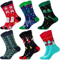 New Novelty Unisex Adult Spring Cartoon Anti-Slip Crew Casual Sweat-Absorbent Funny Christmas Sock