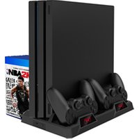 2019 hot selling multifunctional cooling stand for play station 4 charging stand with heat dissipation fans for PS4 Pro Slim