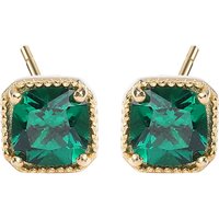 Daidan Green Emerald 18K Gold Jewelry Sterling Silver 925 Jewellery Zirconia Gemstone Stud Earrings