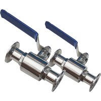 Sanitary Tri Clamp Ferrule Straight Ball Valve SS304 316L Stainless Steel 2 Way TC Manual Handle Clamped Pneumatic Ball Valve