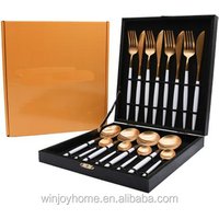 Chic 16 Piece 24k Antique Cutlery Set