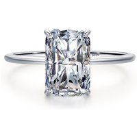 Twinkling 925 Sterling Silver Engagement Square Cubic Zircon Stone Design Promise Rings for Women Bridal Jewelry Accessories