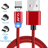 Free Shipping OLAF 1m Fast Charge Cable Magnetic Micro USB Charger Data Cable For Android