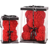 Wholesale Custom 25cm Teddy Bear Gift Box Foam/PE Rose Bear Christmas Valentine's Day Mother's Day Graduation Gifts Thanksgiving