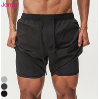 Men's Sportswear Gym Clothing Casual Quick Dry Breathable Double Layer 2 in 1 Workout Running Shorts Gym Sports Shorts