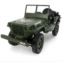 JJRC Q65 1:10 RC Car 2.4G 4WD Convertible Remote Control Light Jeep Four-Wheel Drive Off-Road Military Climbing Car Toy Kid Gift