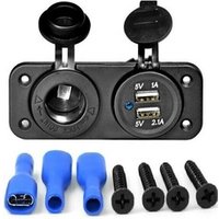 3.1A or 4.2A USB OUtput 12 V 24V power socket panel usb female car cigarette lighter socket