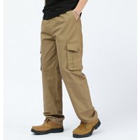 Man Multi-pocket Cotton Trousers With Side Pockets Plus Size Men's Cargo Pants