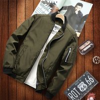 Men's Windproof Full Zip Winter Warm Padded Outwear Custom logo Men Plus Size Bomber Jacket Coat