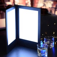 Book Style LED Backlit Illuminated Menu Holder Check Sign Display Restaurant Bar Nightclub Light up Menu Cover