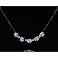 Luxury D Color Moissanite Necklace S925 Sterling Silver Clavicle Chain for Women Valentine's Day Birthday Gift