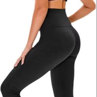 Hot Sale Women's Yoga Set High Waist No T Line Leggings High Rise Cross Back Push-up Bra Solid 2-Piece Sportswear Control Set