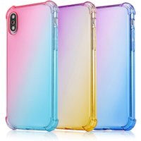 For iphone case Samsung cover Gradual change TPU mobile cell phone cases covers