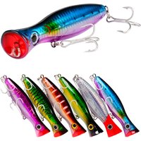 Topwater Popper Fishing Lure Hard Artificial Crankbait Wobbler Bait Strong Treble Hooks High Quality 13cm Freshwater River Lake