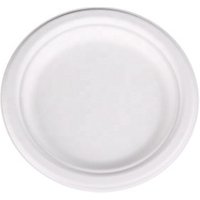1-Compartment Disposable Tableware Dishes Bagasse Paper Round Plate