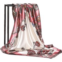 foulard en soie scarves square hijab seda scarfs Summer ladies designer silk satin wholesale stylish for women