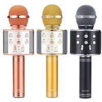 Rechargeable Home KTV Karaoke USB FM Handheld Mic Bluetooth Wireless Microphone for Mobile