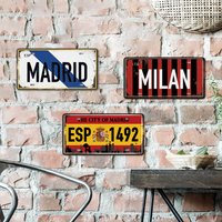 Putuo Decor Vintage Rust Wall Country Car License Plate Sign Metal Tin Sign Home Bar Man Cave Decor