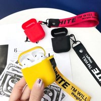 For AirPods Plastic Case Street Off AirPod Wireless Earphone Charging Cover Protective Cases With Strap