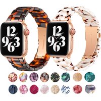 Resin Strap+Watch Case for Apple Watch Band Series SE 7 6 5 Watch Cover for Iwatch Bracelet 41mm 45mm 40mm 44mm Watchband