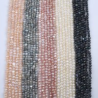 Zhuji Pearls 3-4mm Real Freshwater Natural Baroque Pearl Jewelry Beads Strand AA Grade Third Party Certified As Picture
