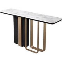 Modern Luxury Stainless Steel French Style Gold Tempered Marble Console Tables for Living Room Furniture New Design Table