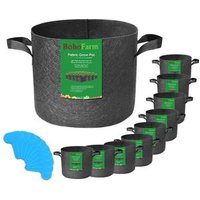 5-Pack 7 10 Gallon Grow Bags Aeration Fabric Pots With Handle Felt Plant Growing Bags