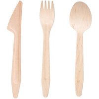 Disposable Compostable Wooden Cutlery Set, 100% biodegradable cutlery, Disposable Spoon Fork Knife sets