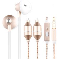 3.5mm Jack Acoustic Air Tube Earphone Wired Metal With Mic Anti-Radiation Headset