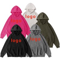 Oversize Acid Washed Hoodie Manufacturer OEM Blank Custom 100% Cotton Hoodie High Quality Heavyweight Vintage Washed Hoodie