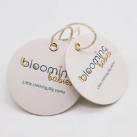 700gsm Custom Offset Printing Logo Thick Cardboard Clothing Hang Tags With Cotton String