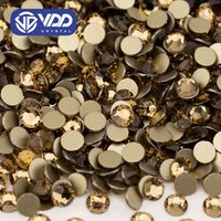 VDD 007 Lt.Colorado Topaz High Quality Glass Rhinestones Crystal Glod Back Flatback Strass Stones Nail Art DIY Crafts Decoration