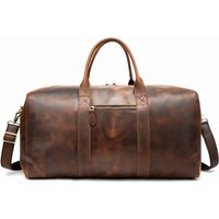 2023 RTS Luxury Large Capacity Vintage Crazy-horse Leather Weekender Travel Duffel Bag Strong Waterproof Durable Outdoor Gym