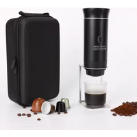 Portable Espresso Capsule Coffee Maker Easy-to-Operate Electric & USB-Powered for Travel & Hiking Includes 60 ml Ground Coffee