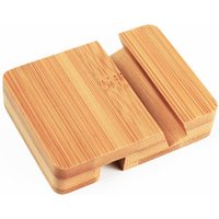 Bamboo Wood Charging Stand Mobile Phone Holder, Real Wood Cell Phone Stand Mobile Holder