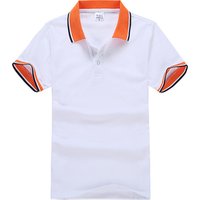 Embossed Print Short Sleeve Polo T Shirt