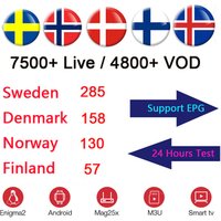12 Months Scandinavian IPTV Nordic Sweden Norway Finland Denmark UK USA IPTV Subscription for TVIP 605 M3U Android Smart TV