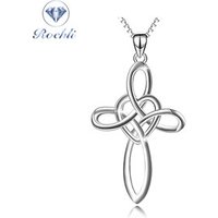 Infinity Sign Jewelry 925 Sterling Silver Eternal Love Heart Celtic Knot Cross Pendant Necklace silver charm 69 silver