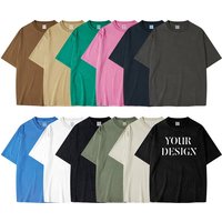 Custom Logo Printed Acid Washed Vintage T-Shirt New Style Oversized Drop Shoulder Men's Shirt Screen Printing Compressed