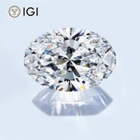 Wholesale 1-3ct Oval Cut IGI Lab Diamond High Quality DE Color CVD HPHT Certified VVS2 VS1 Clarity Oval Cut Lab Grown Diamond